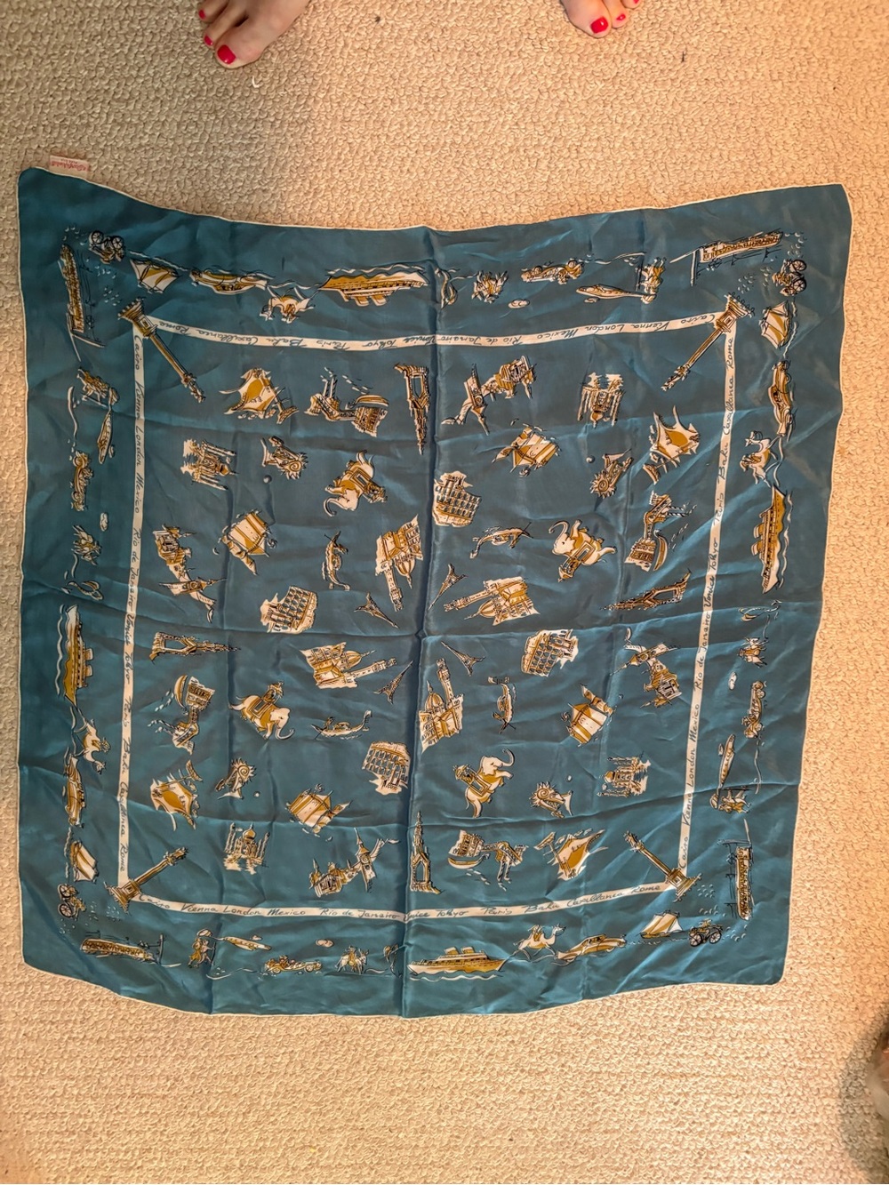 A Scarf by Kimball scarf hand rolled silk vintage yummy